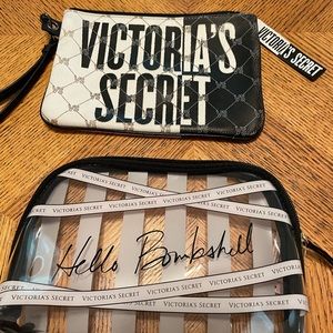PINK VS Victoria’s Secret Hello Bombshell Clear Cosmetic Bag Bundle